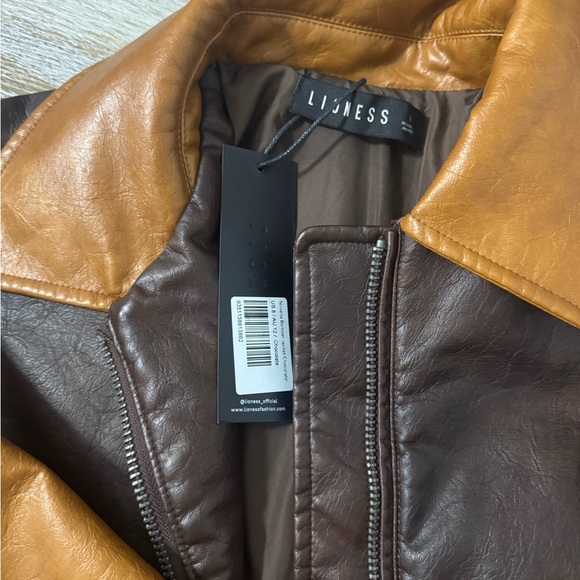 Lioness Brown and Tan Bomber Jacket - Picture 3 of 4